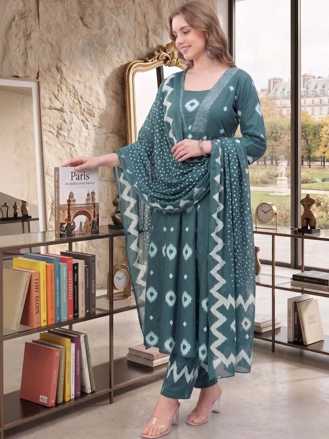 Dinaya Women Printed Trousers thumbnail 3