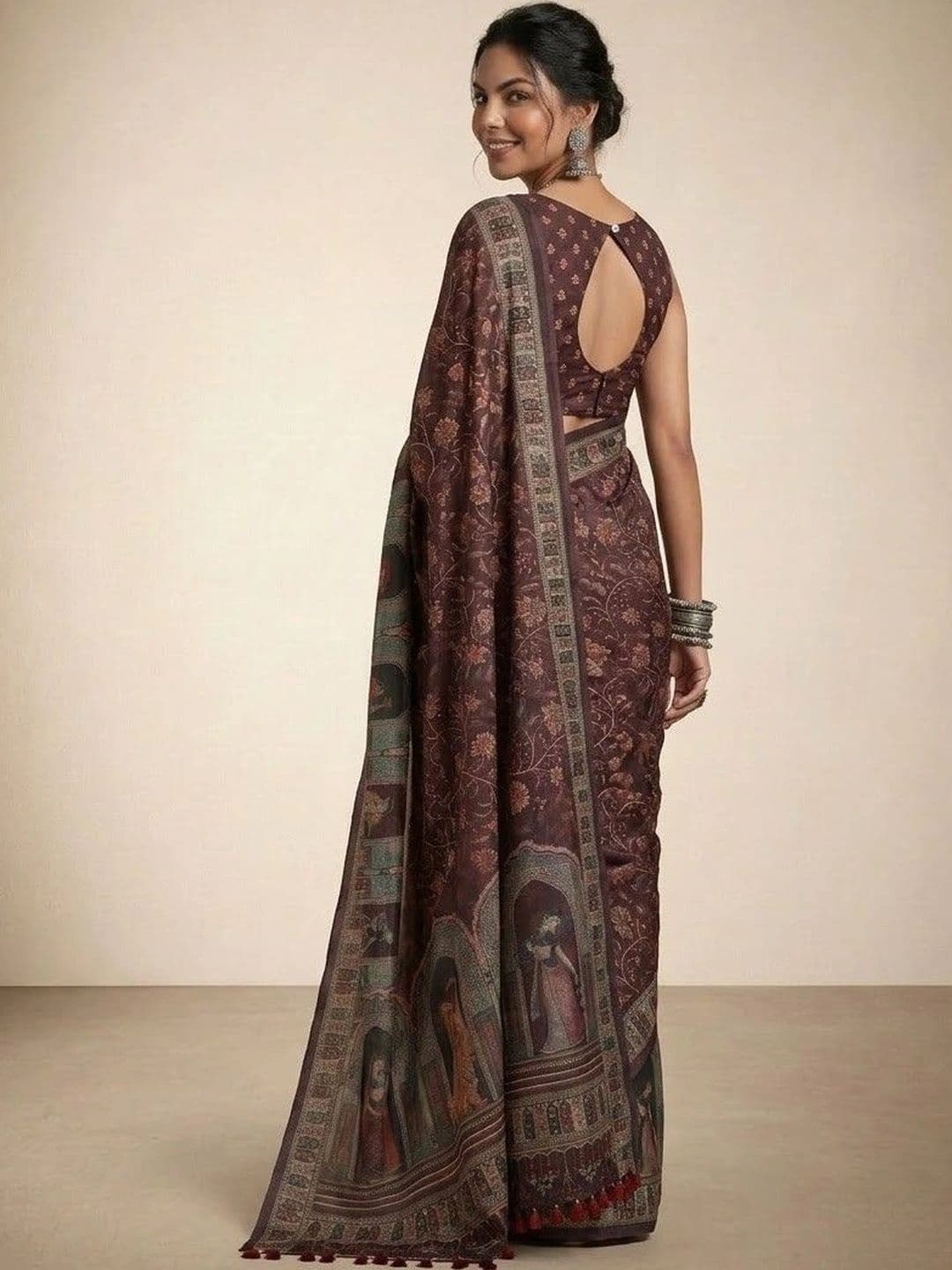 Anouk Warli Silk Blend Saree thumbnail 5