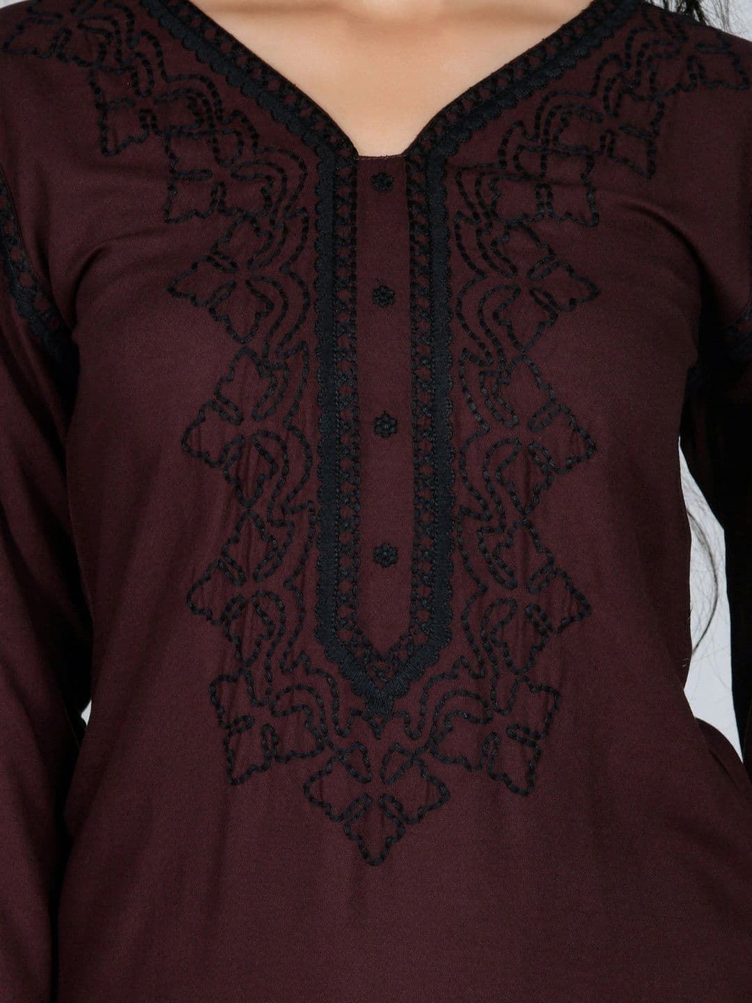 YOJINI Women Ethnic Motifs Embroidered Regular Thread Work Kurta with Palazzos thumbnail 6