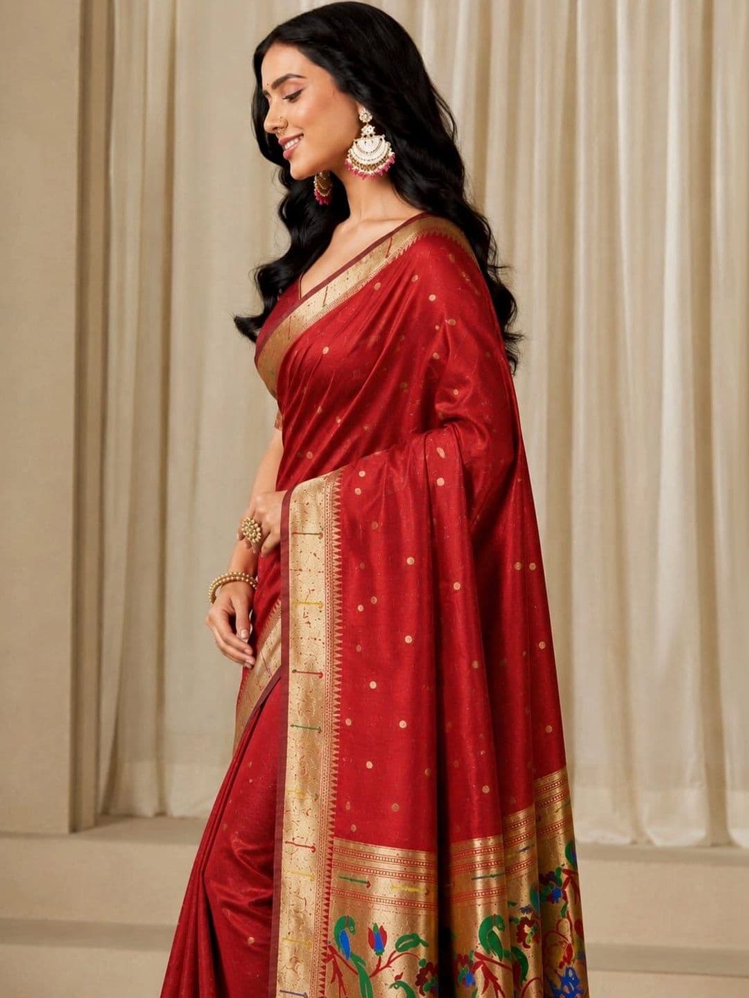 Veera Collection Woven Design Zari Art Silk Designer Banarasi Saree thumbnail 3