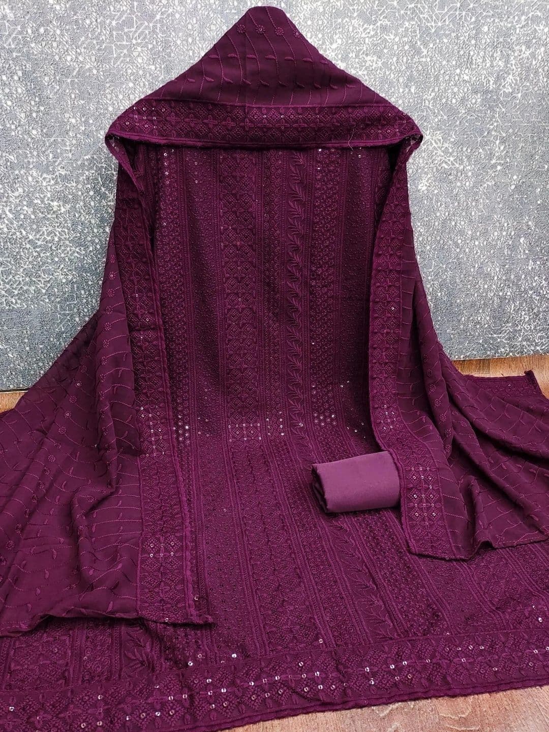 CLEMIRA Embroidered Unstitched Dress Material thumbnail 2