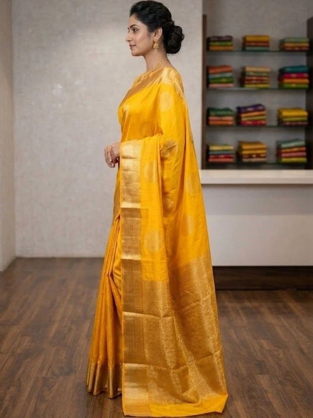 YASHASVI FASHION Woven Design Zari Art Silk Banarasi Saree thumbnail 2