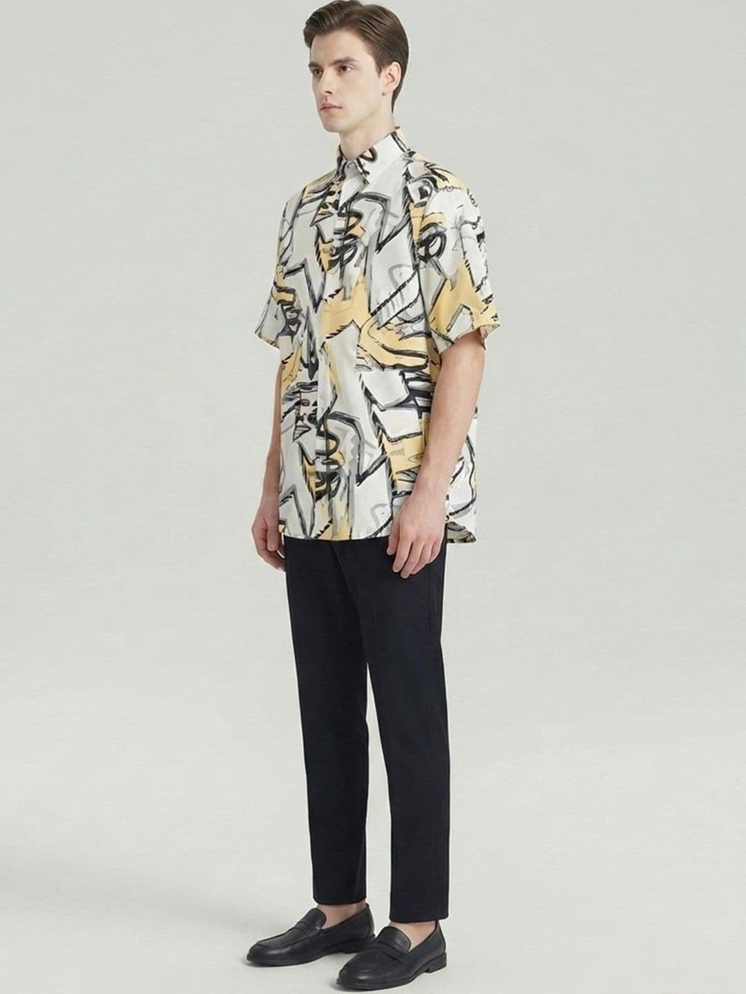 Suo Men Printed Casual Shirt thumbnail 3