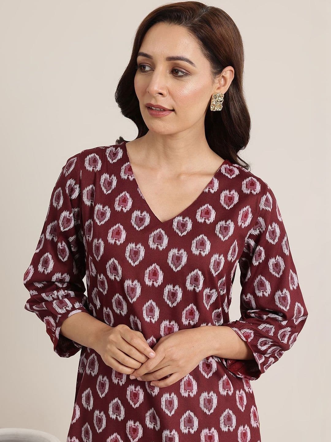 Libas Women Ethnic Motifs Printed Regular Kurta with Trousers thumbnail 2