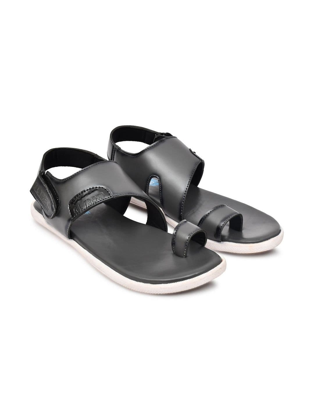 G L Trend Men's Grey Casual Comfort Open Toe Slip-On Sandals thumbnail 3