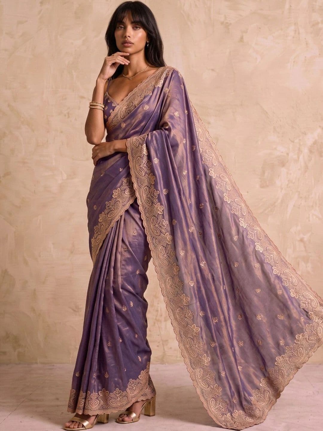 SAARA Embellished Embroidered Saree thumbnail 4