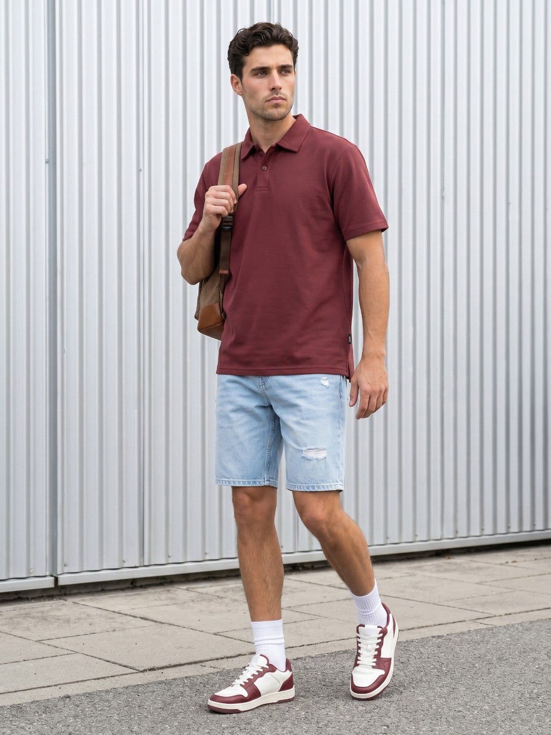 glitchez Polo Collar Drop-Shoulder Sleeves T-shirt thumbnail 2
