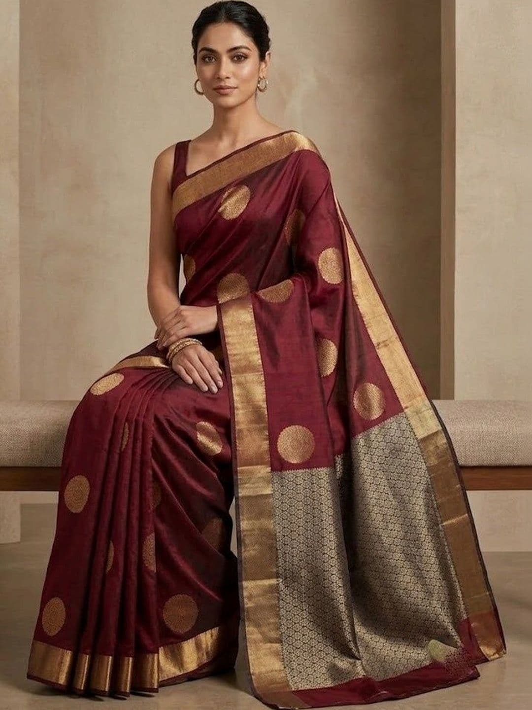 FINFOL Woven Design Zari Art Silk Banarasi Saree thumbnail 5