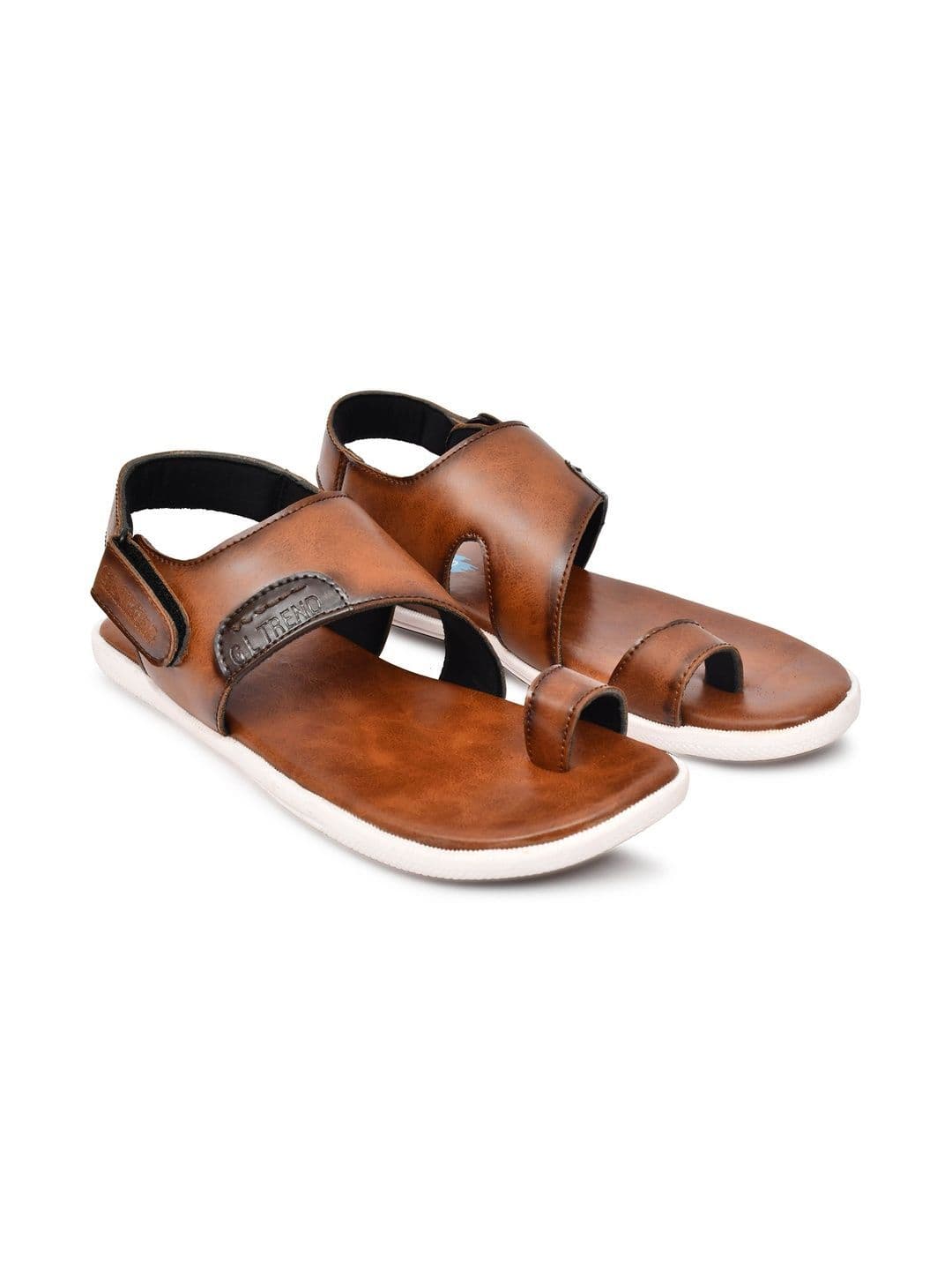 G L Trend Men's Tan Casual Comfort Open Toe Slip-On Sandals thumbnail 4