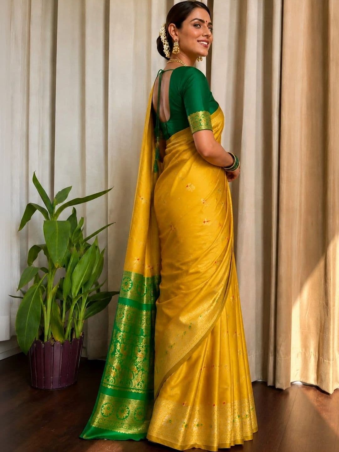 vastranagari Woven Design Zari Art Silk Designer Banarasi Saree thumbnail 2