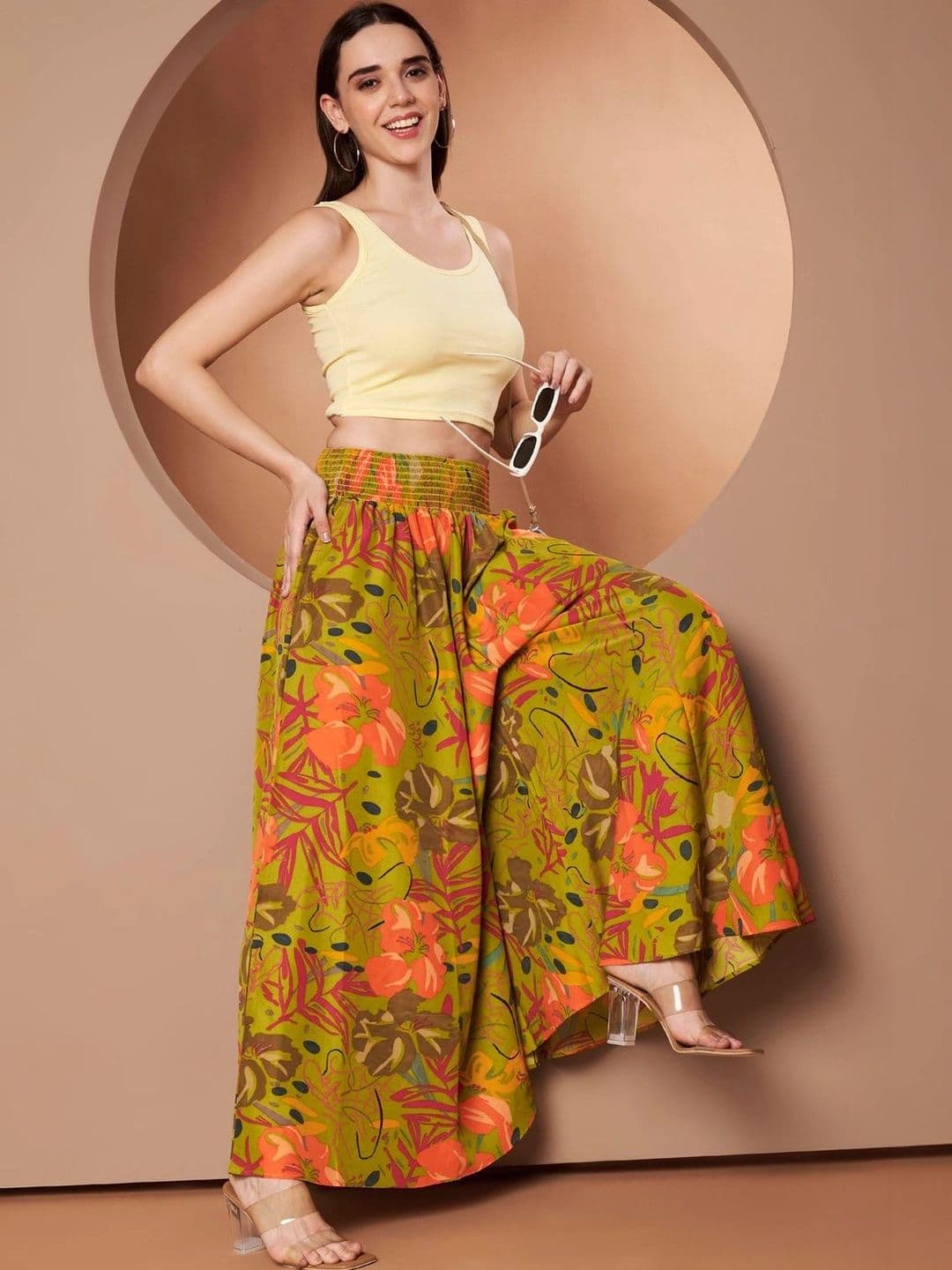 CORSICA Women Floral Printed Palazzos thumbnail 7