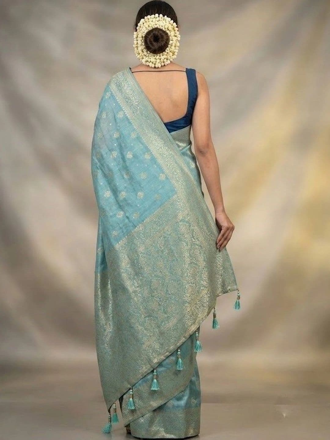 AJ FASHION PLUS Woven Design Zari Art Silk Banarasi Saree thumbnail 2