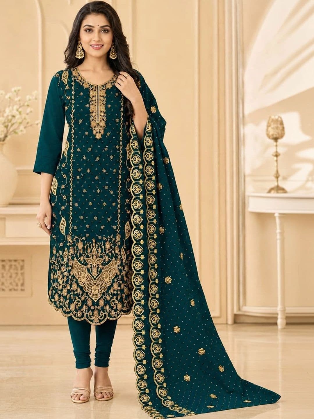 BHAIRAV TEX Embroidered Unstitched Dress Material - view 1
