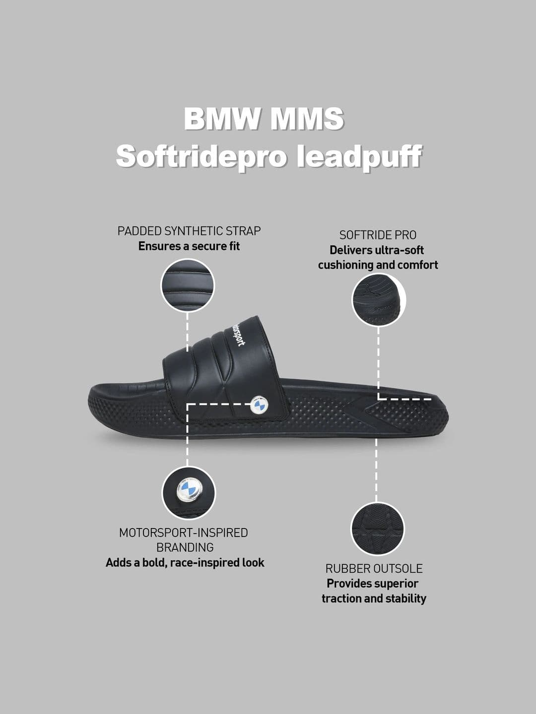 PUMA Motorsport BMW M Motorsport SoftridePro Leadpuff Men's Casual Slides thumbnail 4