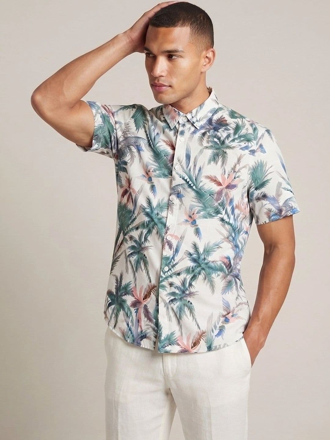 Suo Men Printed Casual Shirt - view 1