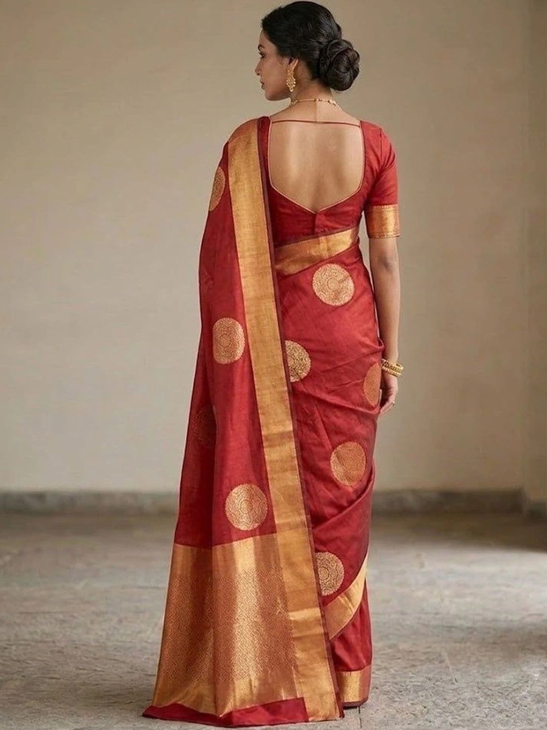 Okom Woven Design Zari Art Silk Banarasi Saree thumbnail 2