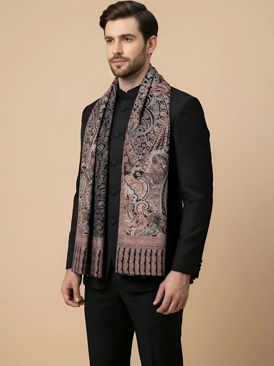 MUFFLY Men Printed Stole thumbnail 4