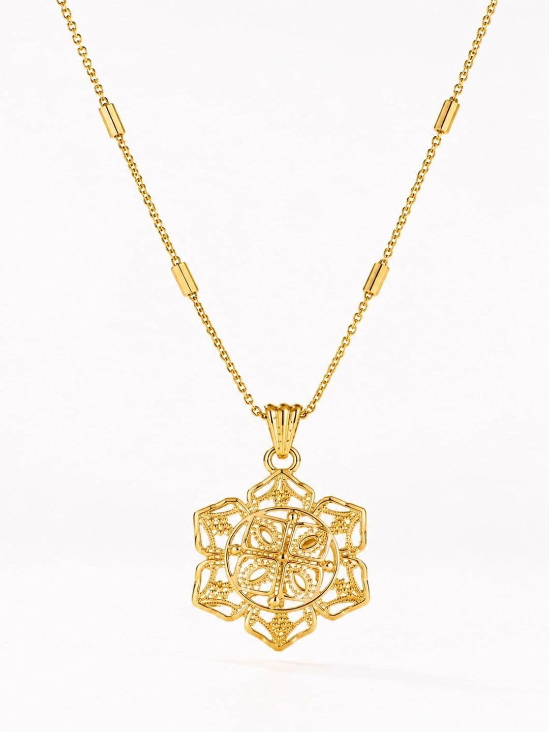 Dency Unisex Brass Gold-Plated Necklace thumbnail 4