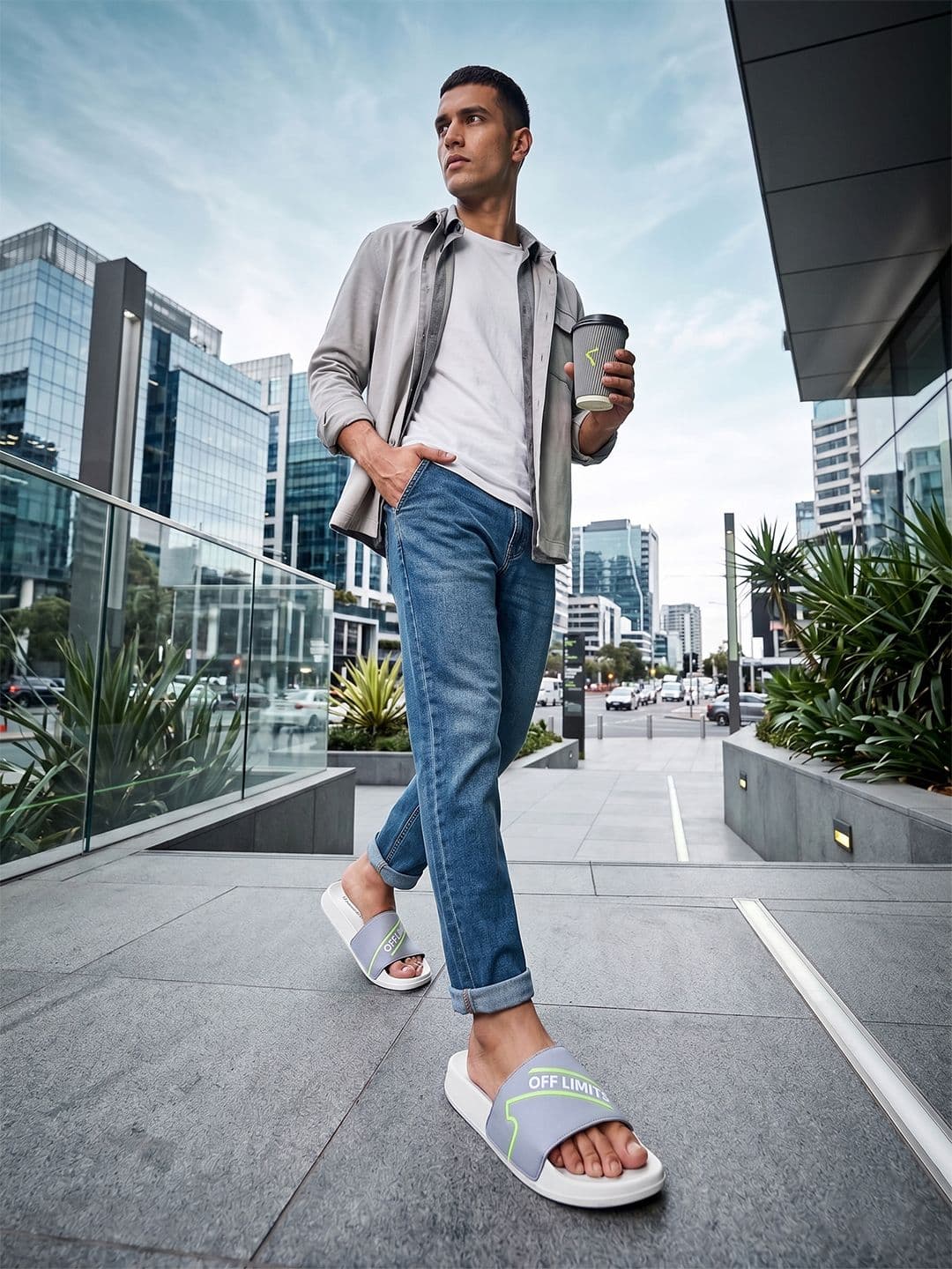 OFF LIMITS Men Casual Printed Sliders thumbnail 5