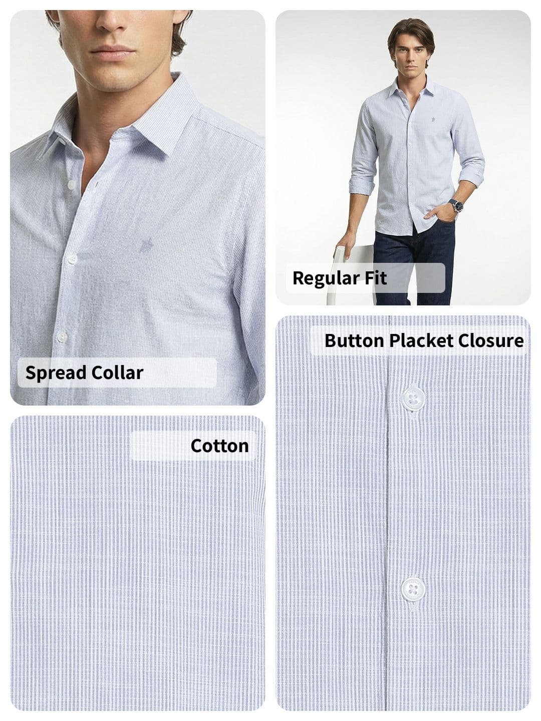 French Connection Striped Pure Cotton Casual Shirt thumbnail 5