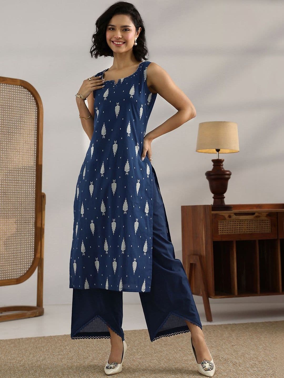 Libas Women Ethnic Motifs Printed Regular Kurta with Palazzos - view 1