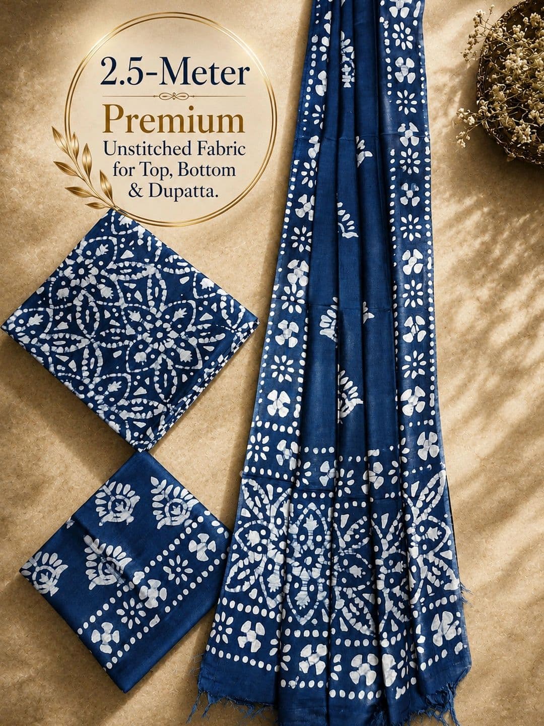 Mollika Printed Unstitched Dress Material thumbnail 4