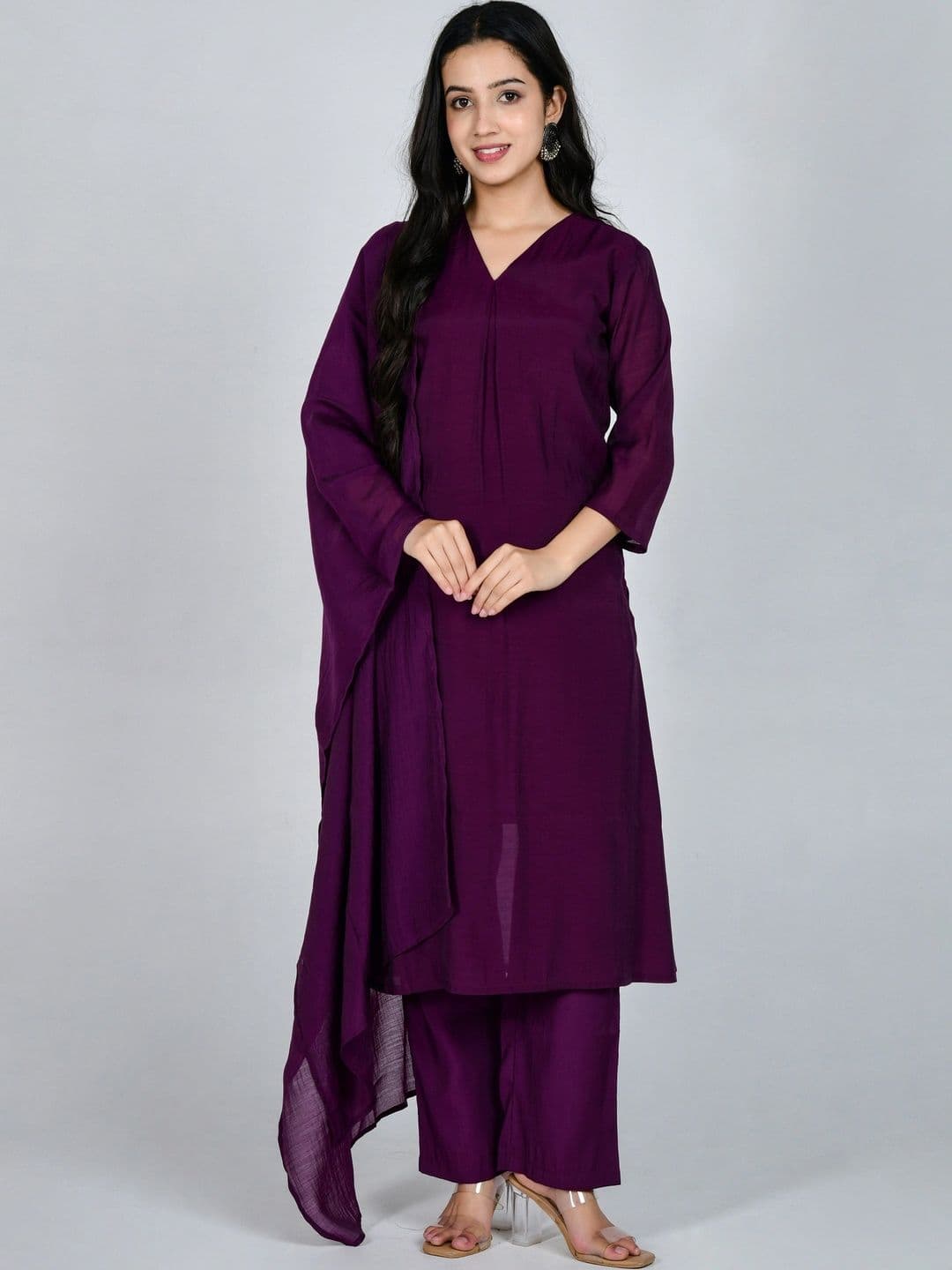 YOJINI Women Regular Kurta with Trousers & With Dupatta - view 1