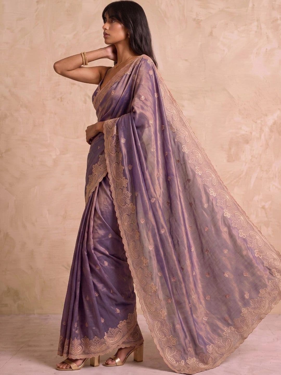 SAARA Embellished Embroidered Saree thumbnail 3