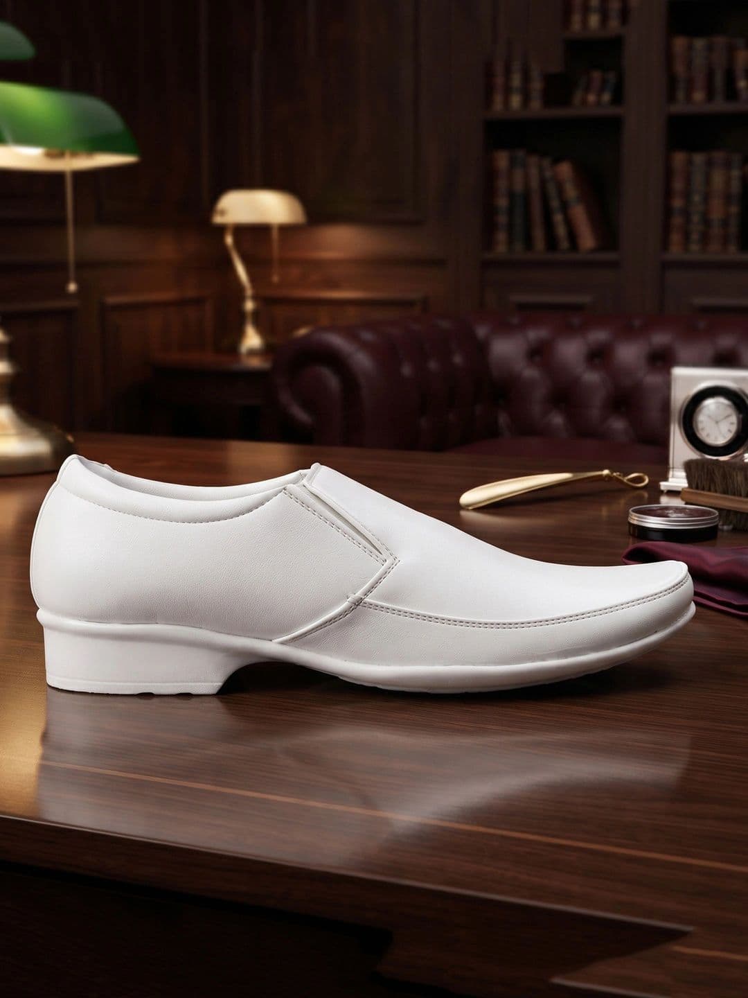 HikBi Men Leather Pointed Toe Formal Slip-Ons - view 1