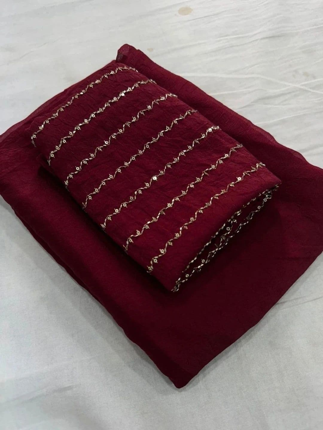 VRAGI Sequinned Saree thumbnail 3