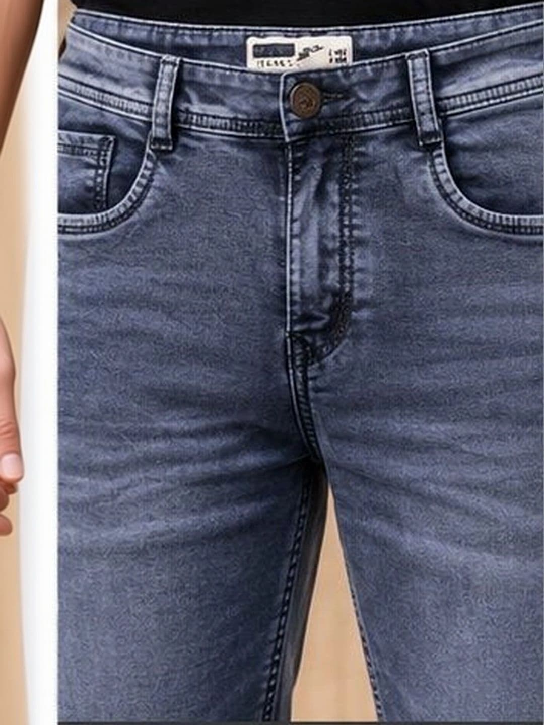 Global Jeans Men Regular Fit Mid-Rise Jeans thumbnail 2