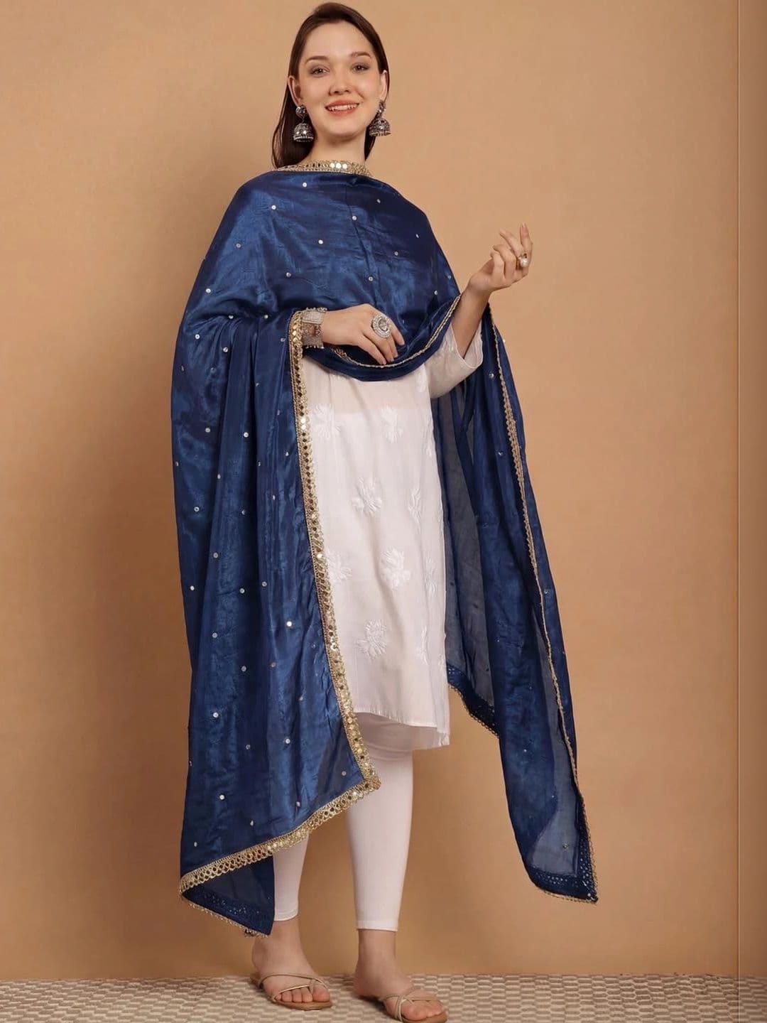 KALINI Dupatta with Mirror Work thumbnail 4