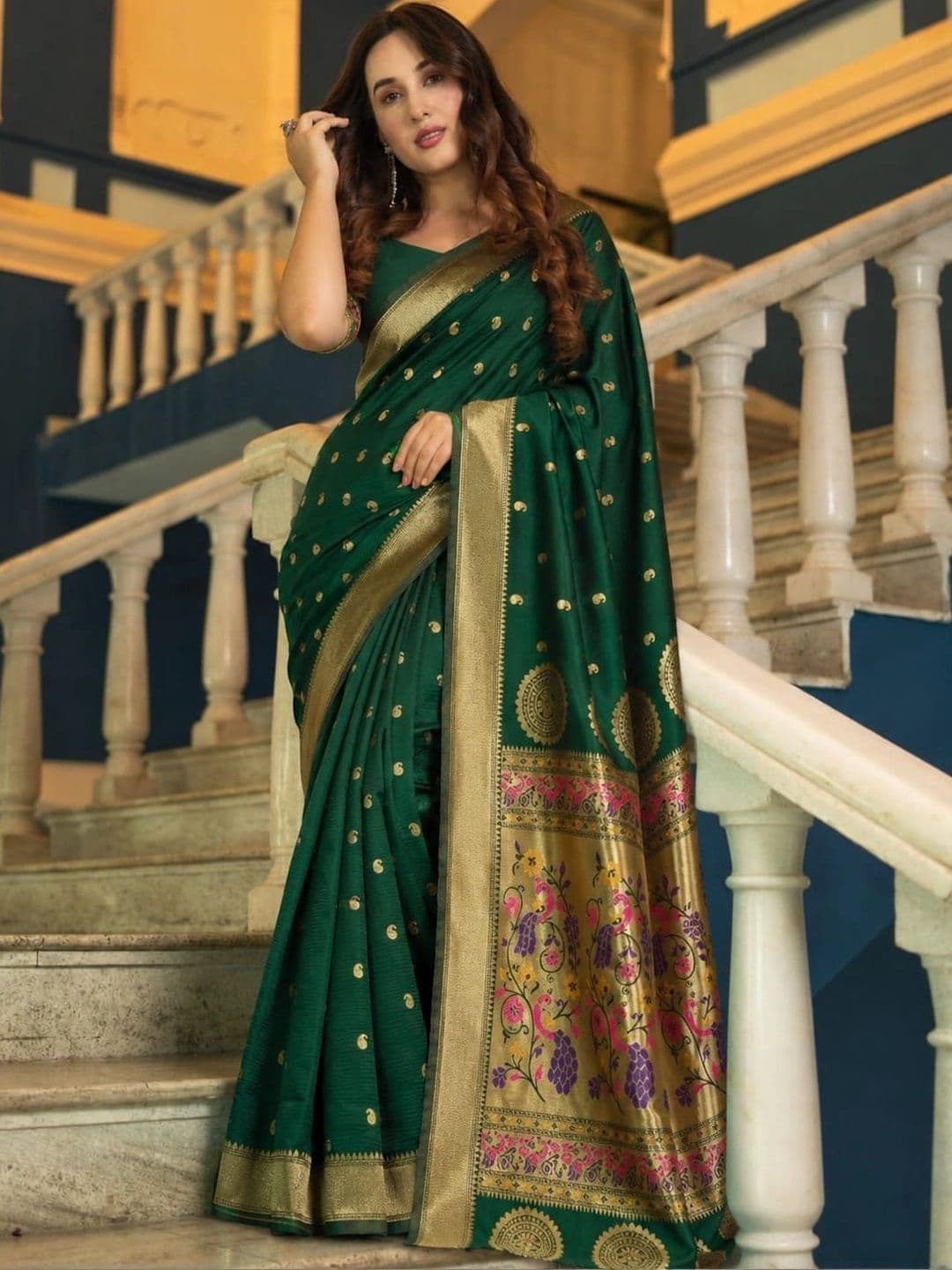 Veera Collection Woven Design Zari Art Silk Designer Banarasi Saree - view 1