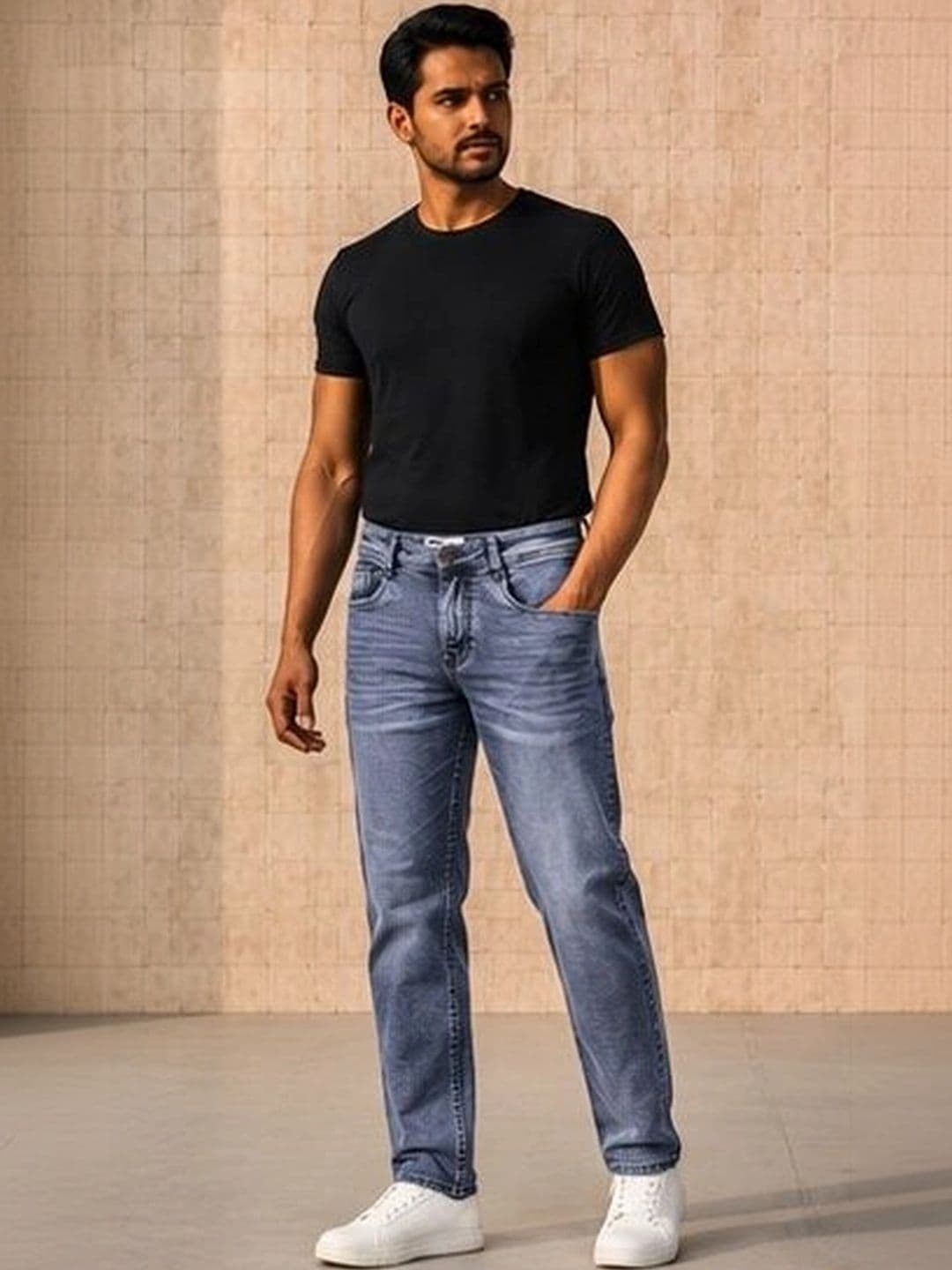 Global Jeans Men Regular Fit Mid-Rise Jeans - view 1