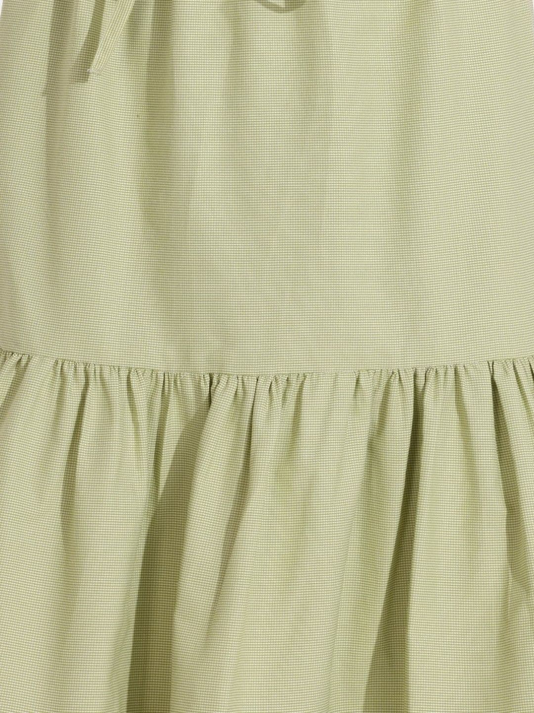 glitchez Women Textured Midi Tiered A-Line Skirt thumbnail 4