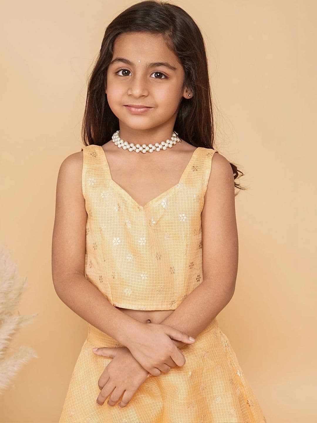 Laad Girls Embellished Sequinned Ready to Wear Lehenga & Blouse With Dupatta thumbnail 3
