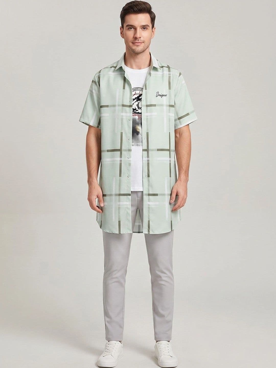 Suo Men Printed Casual Shirt thumbnail 5