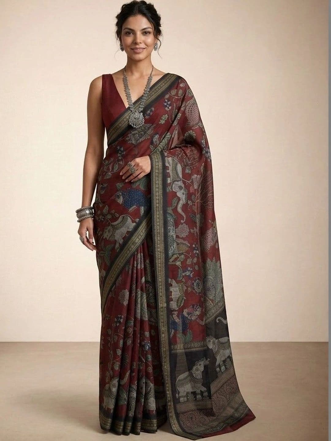 Anouk Ethnic Motifs Art Silk Saree - view 1
