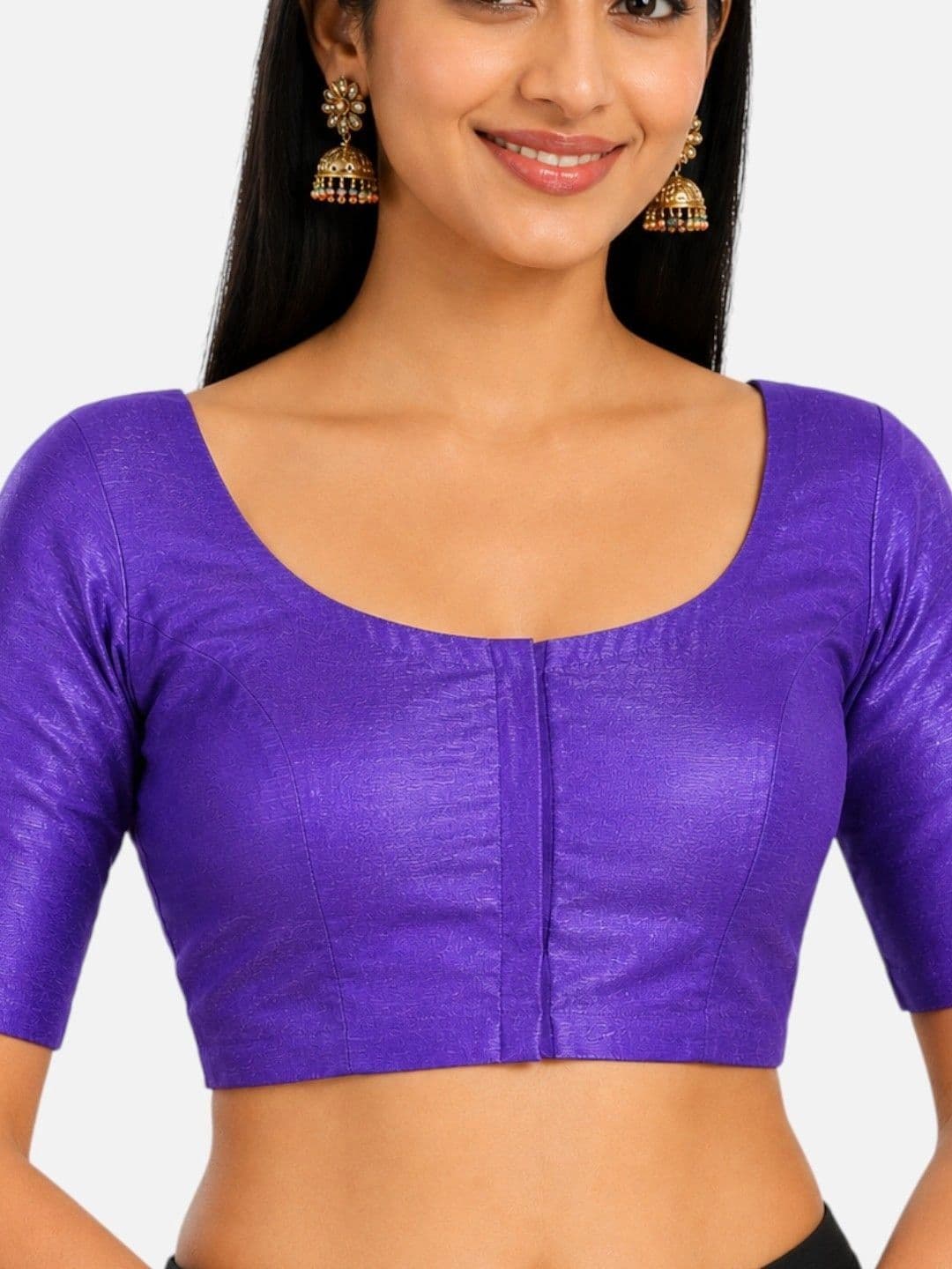 Biyu Silk Solid Saree Blouse thumbnail 3