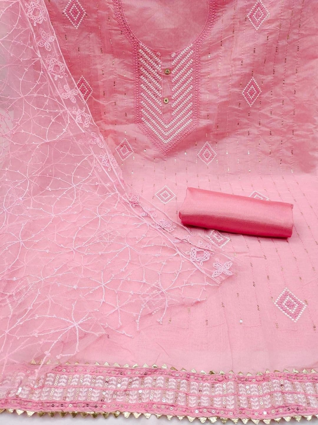 CLEMIRA Embroidered Pure Cotton Unstitched Dress Material thumbnail 3