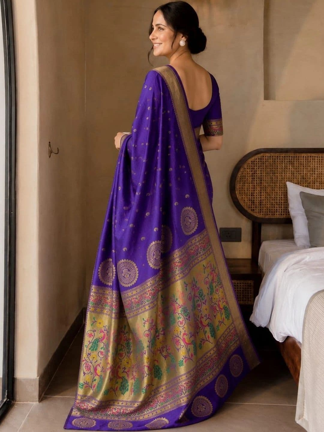vastranagari Woven Design Zari Art Silk Designer Banarasi Saree thumbnail 3