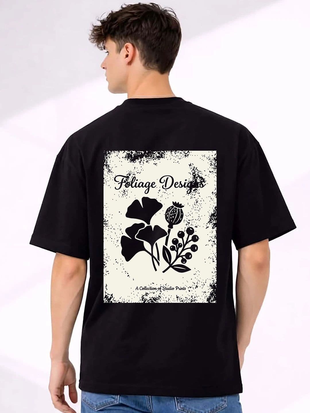 Mast & Harbour Men Printed Drop-Shoulder Sleeves T-shirt thumbnail 4