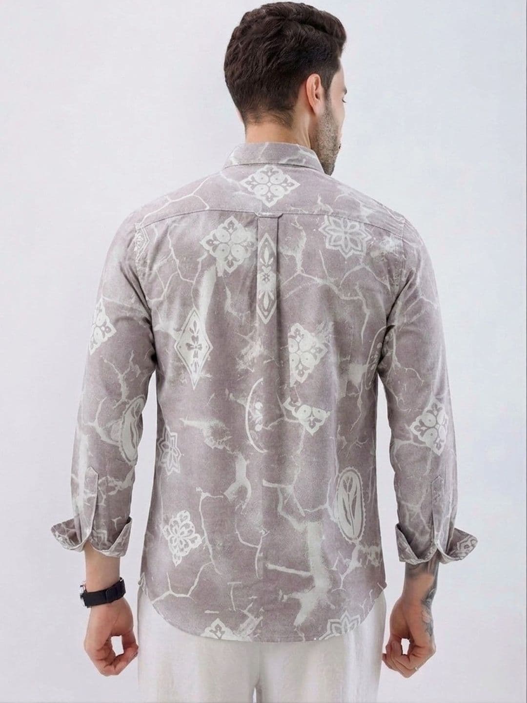 Pjyot by surhi Men Relaxed Semi Sheer Printed Casual Shirt thumbnail 2