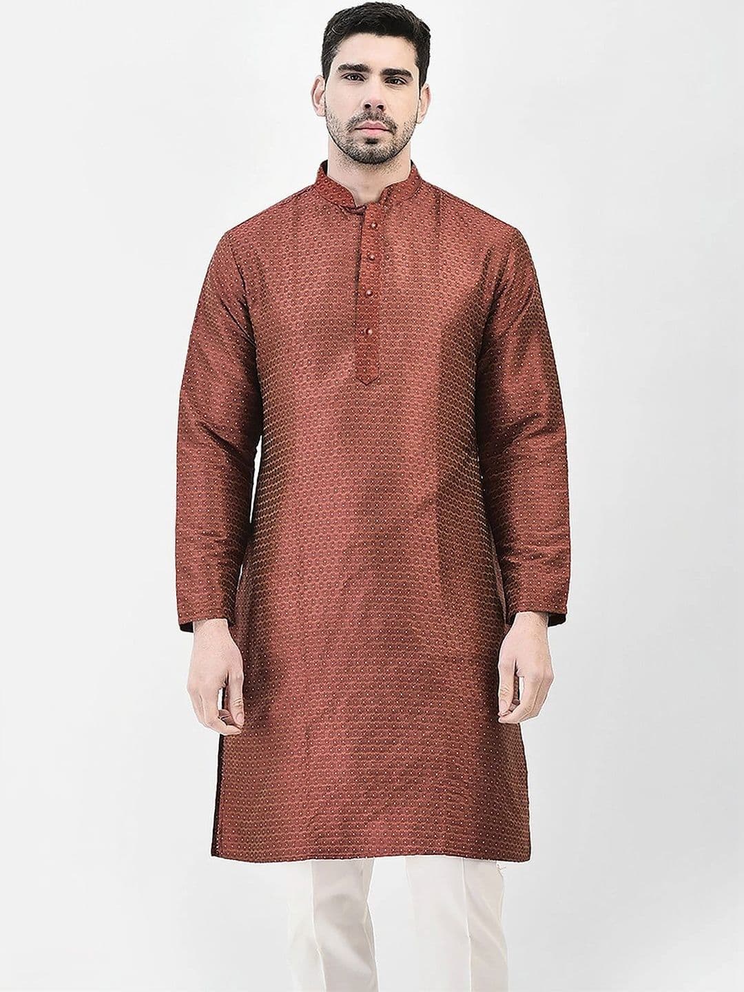 SG LEMAN Men Jacquard Kurta - view 1