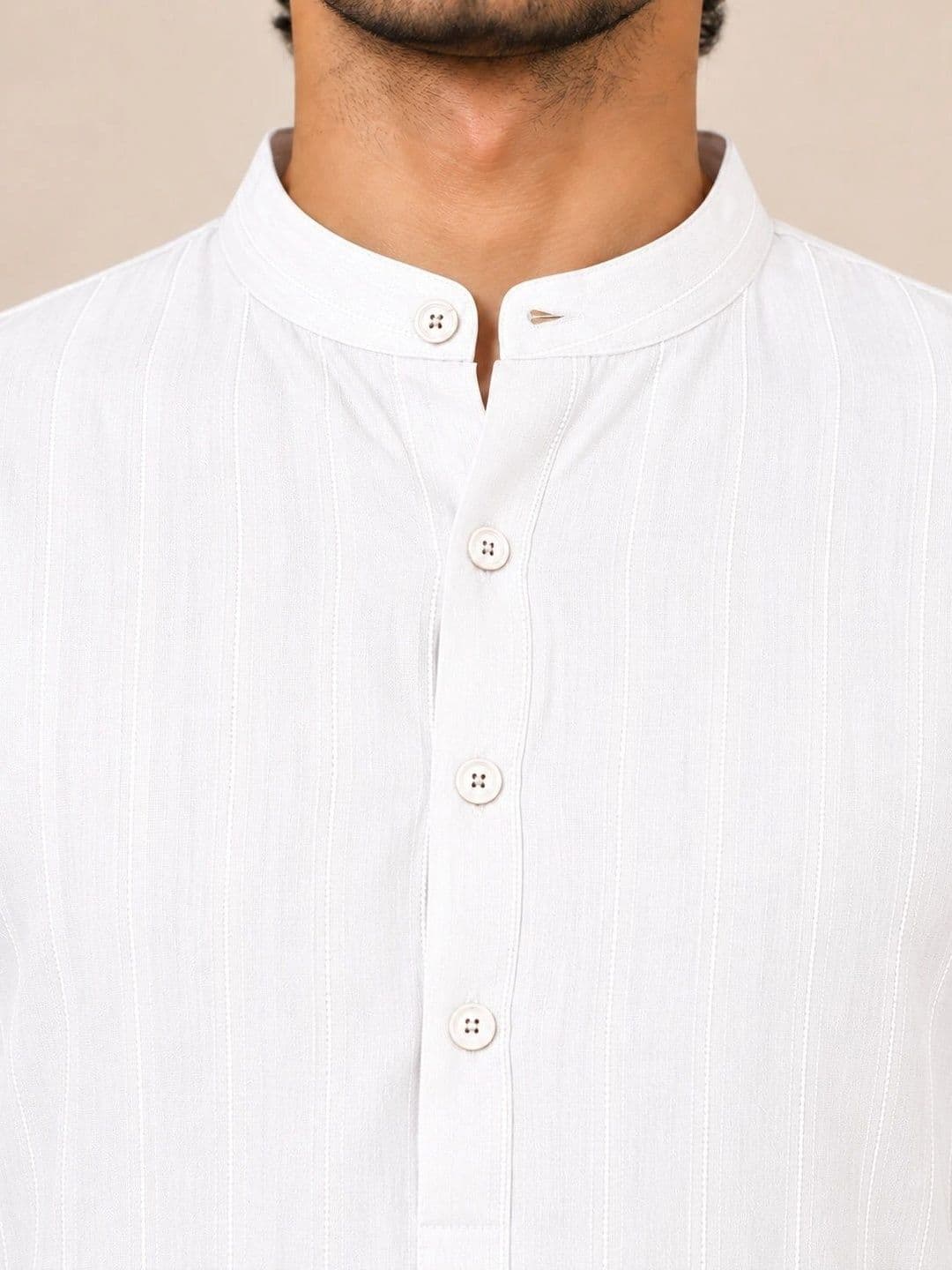 ORIFAB Men Striped Kurta thumbnail 2