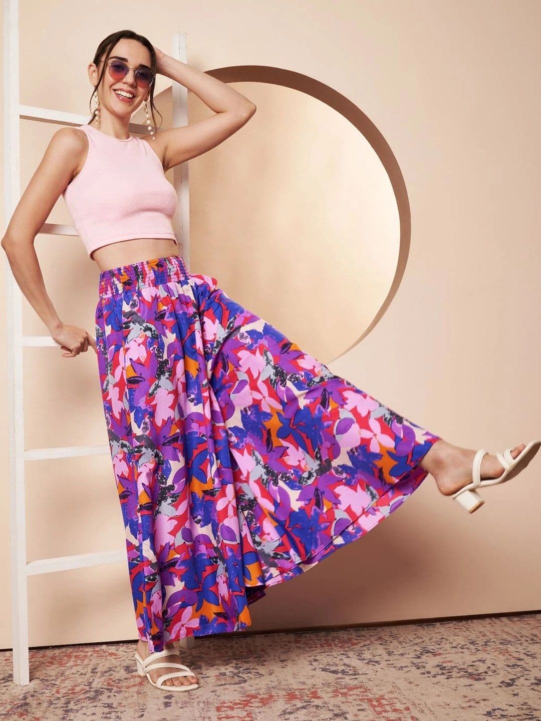 CORSICA Women Floral Printed Palazzos thumbnail 4