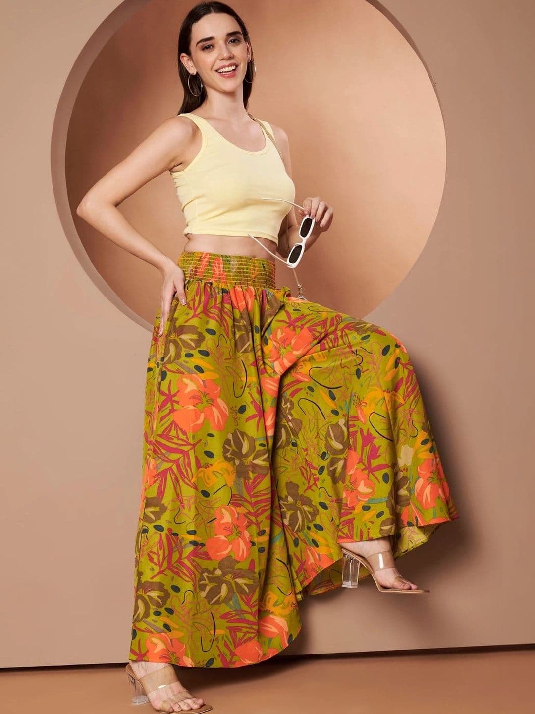 CORSICA Women Floral Printed Palazzos thumbnail 6
