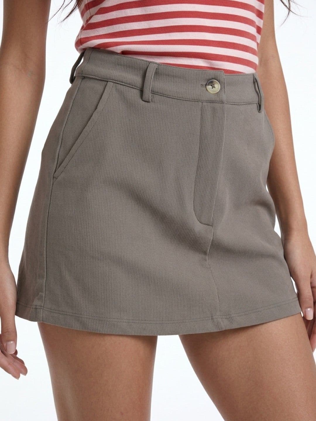 glitchez Women Textured Mini Skorts Skirt thumbnail 2