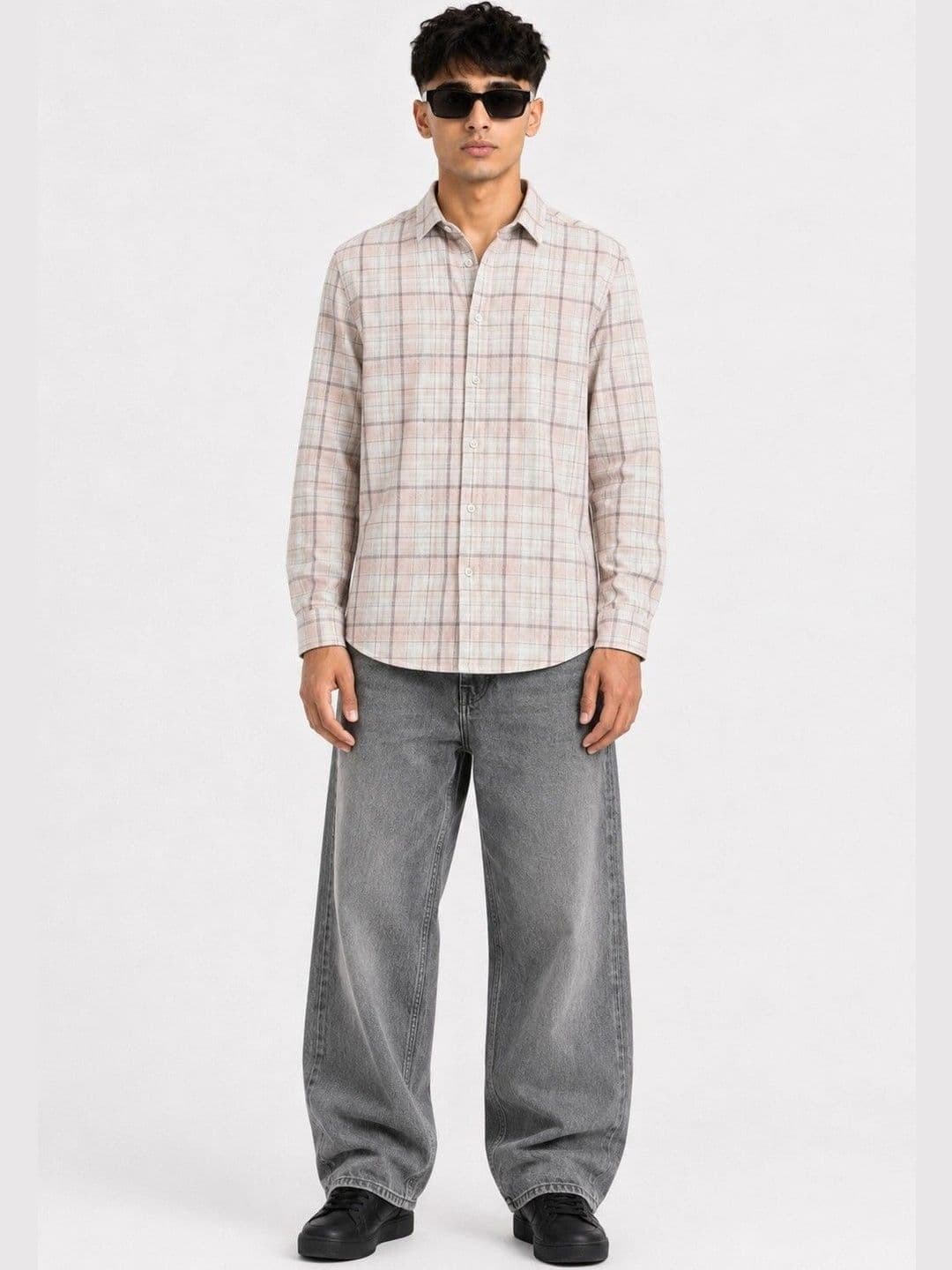 Yarndaze Men Tartan Checks Checked Casual Shirt thumbnail 2