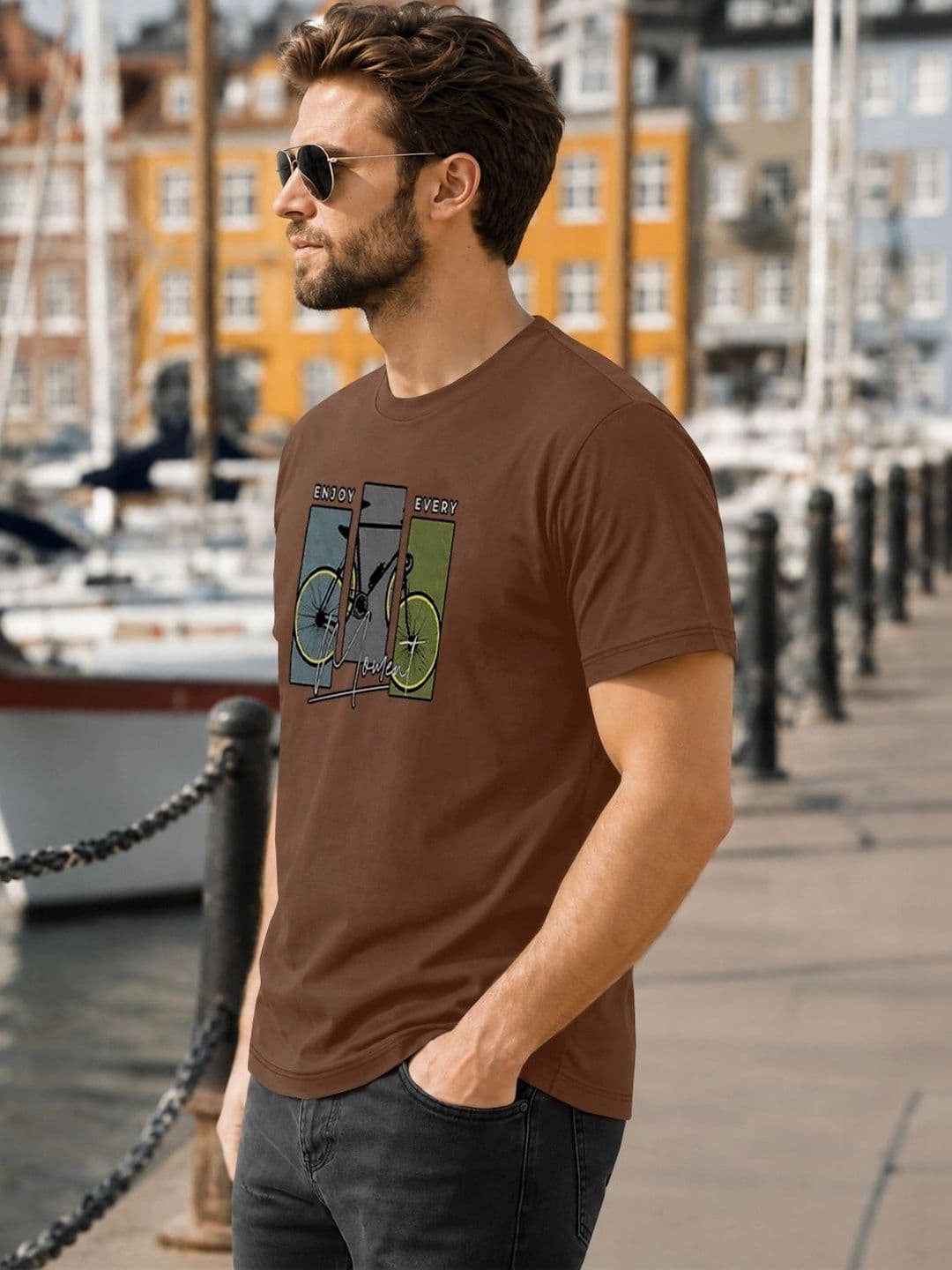 MODALEN Men Graphic Printed Round Neck T-Shirt thumbnail 2
